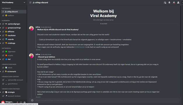 de discord van de viral academy - ons oordeel