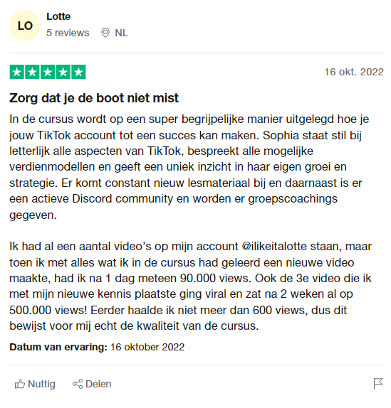 viral academy ervaringen van anderen